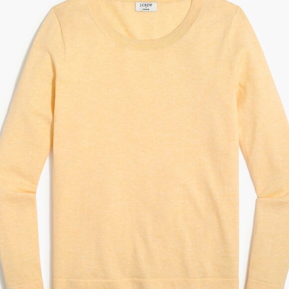 J. Crew Factory Cotton Teddie Sweater in Heather Bright Lemon, XL - NWT - Picture 1 of 5